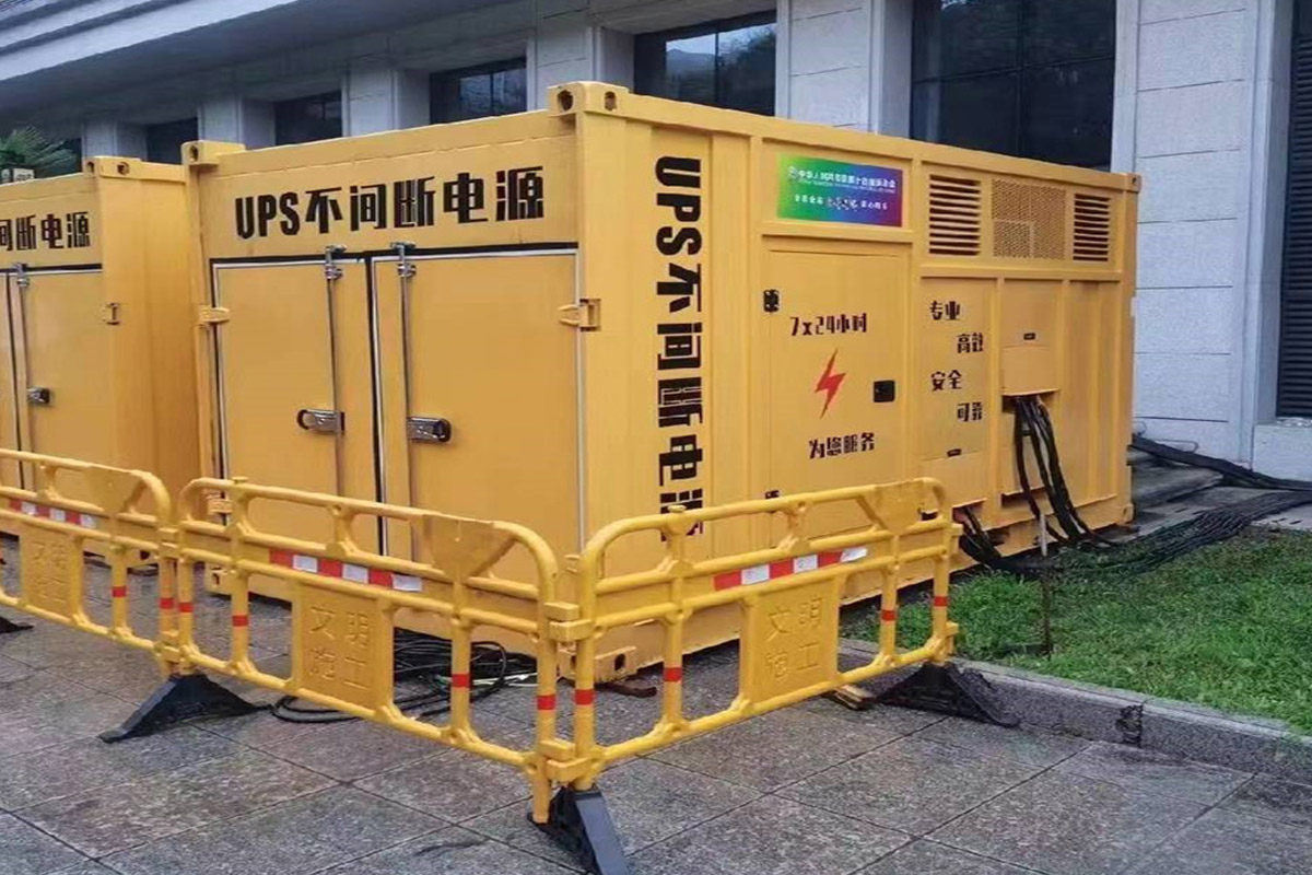 胶州发电机租赁施工现场